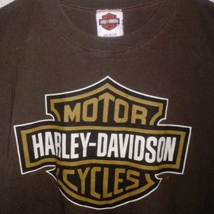 Mike Bruno's Harley Davidson Tank Sleeveless T-Shirt Brown Sz Large